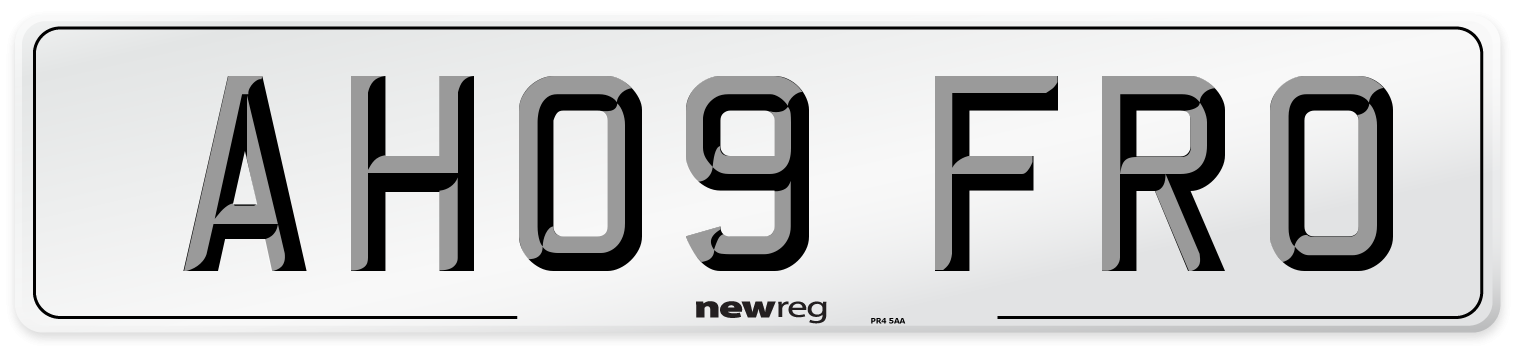 AH09 FRO Number Plate from New Reg